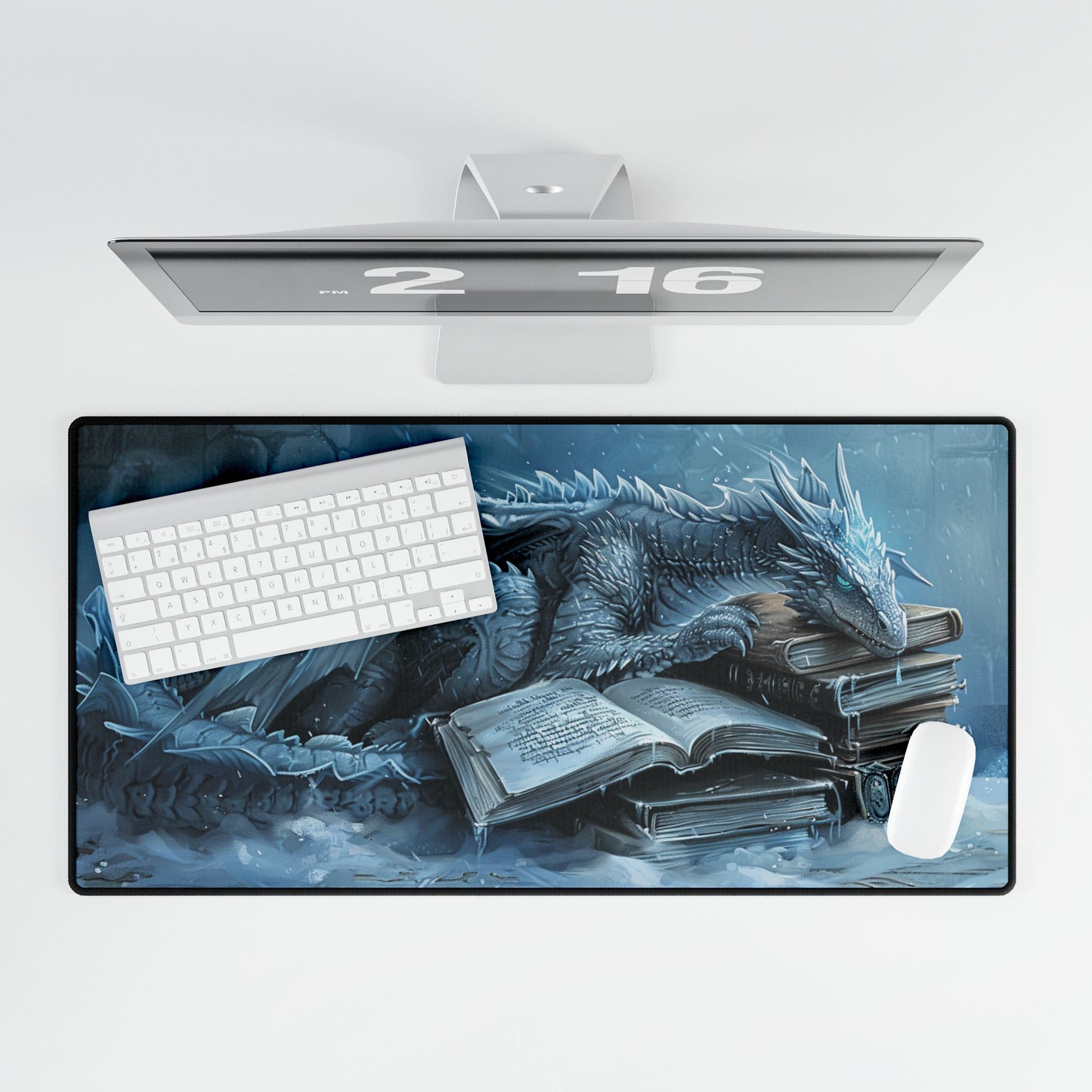 Book Frost Dragon Desk Mat | Fantasy Theme