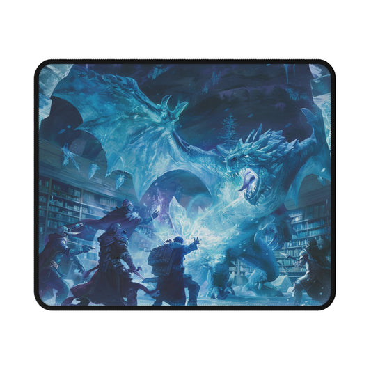 Ice Dragon Battle Mouse Pad | Fantasy Gaming Mat