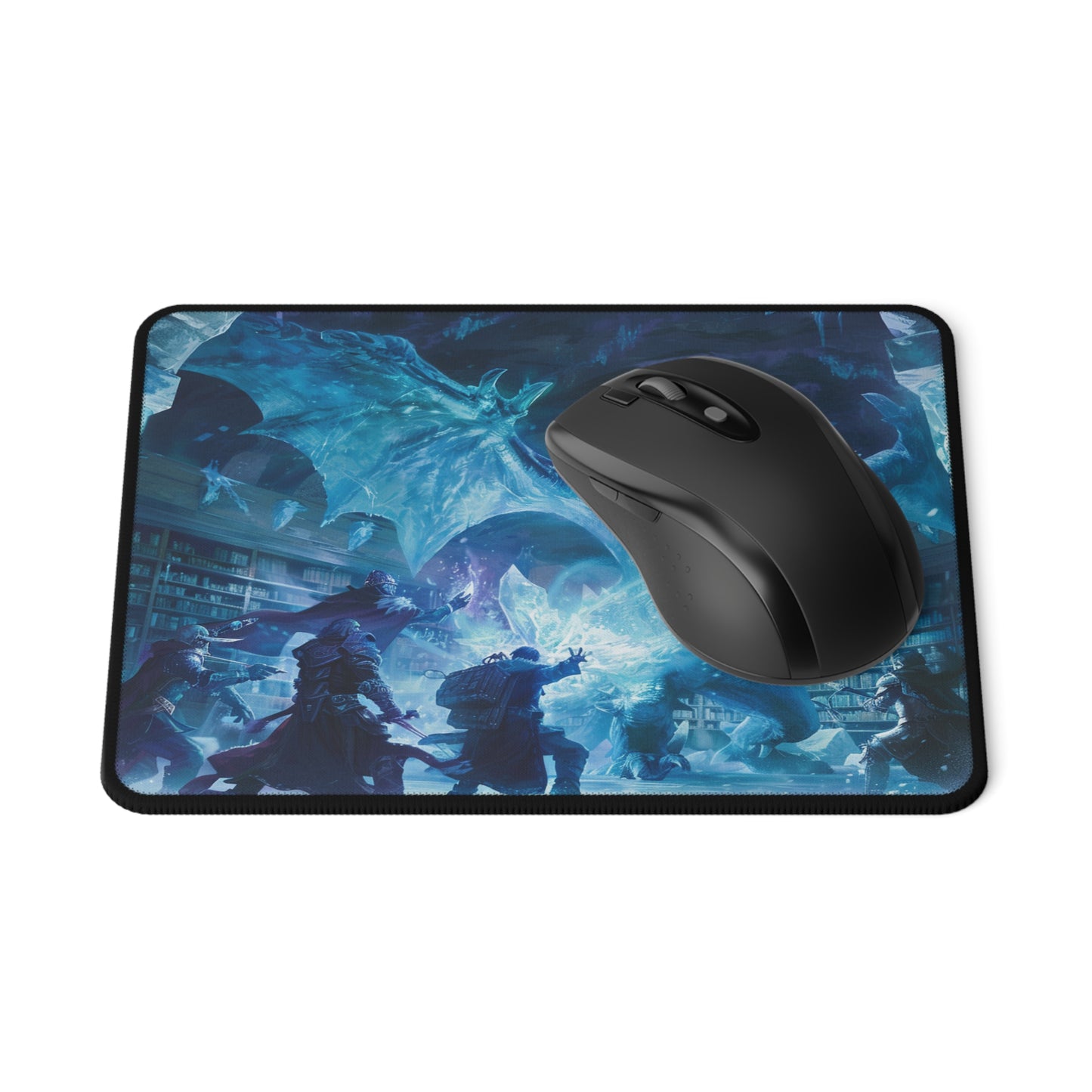 Ice Dragon Battle Mouse Pad | Fantasy Gaming Mat