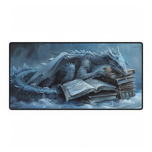 Book Frost Dragon Desk Mat | Fantasy Theme